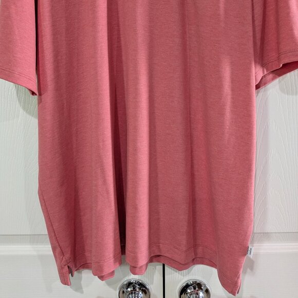 D.Stewart x Orvis Men's Polo Shirt, Salmon Pink, Size XL, Short Sleeve, Stretch - Picture 4 of 14